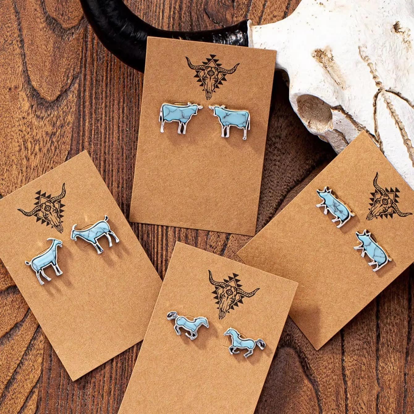 Turquoise Animal Studs