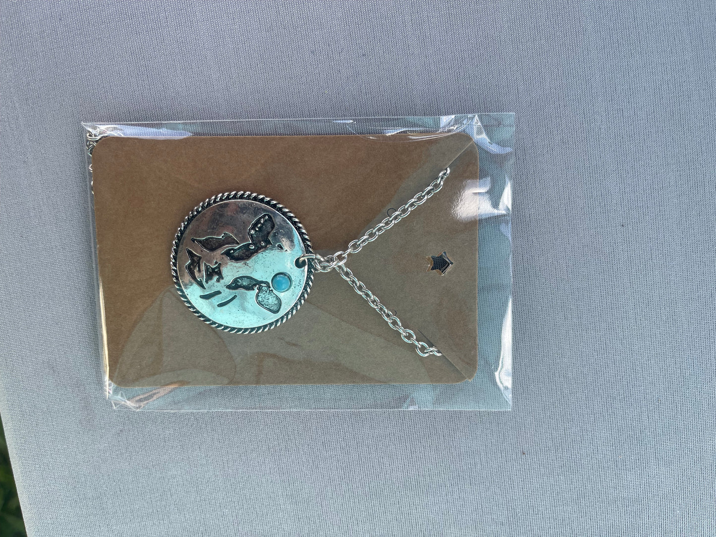 Round Cow Pendant Necklace