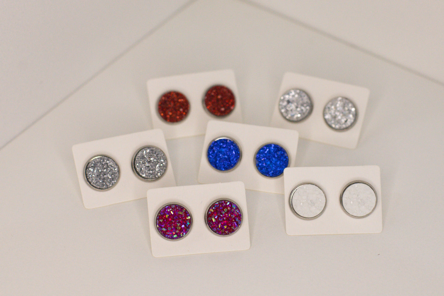 Red, White & Blue Studs - Large