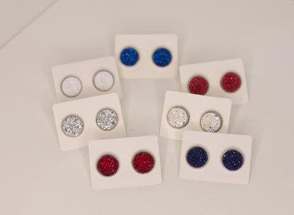 Red, White & Blue Studs - Medium